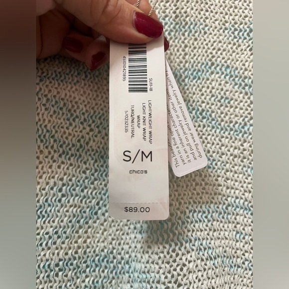 ⚫️ BOGO Blue and white Chico light weight wrap S/M - Picture 3 of 7